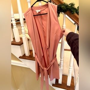 Sleeveless blazer vest (coral) size large